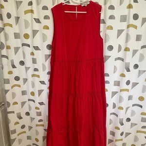 Madewell Red Midi Dress Size Small